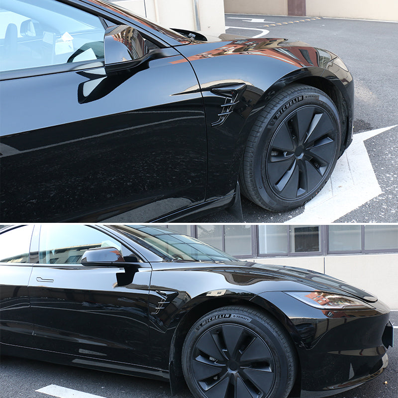 2024 Tesla Model 3 V1 Style Gloss Black Side Camera Flank Cover Trim