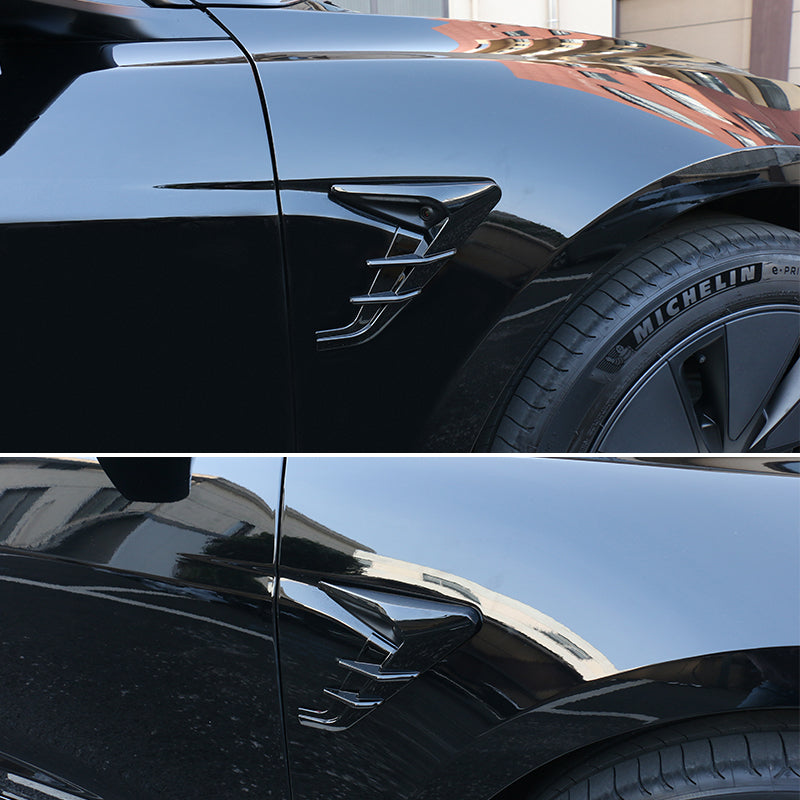 2024 Tesla Model 3 V1 Style Gloss Black Side Camera Flank Cover Trim