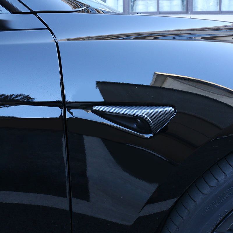 2024 Tesla Model 3 V2 Style Carbon Fiber Print Camera Flank Cover Trim