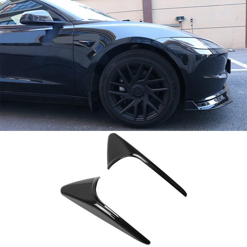 2024 Tesla Model 3 V2 Style Gloss Black Side Camera Flank Cover Trim