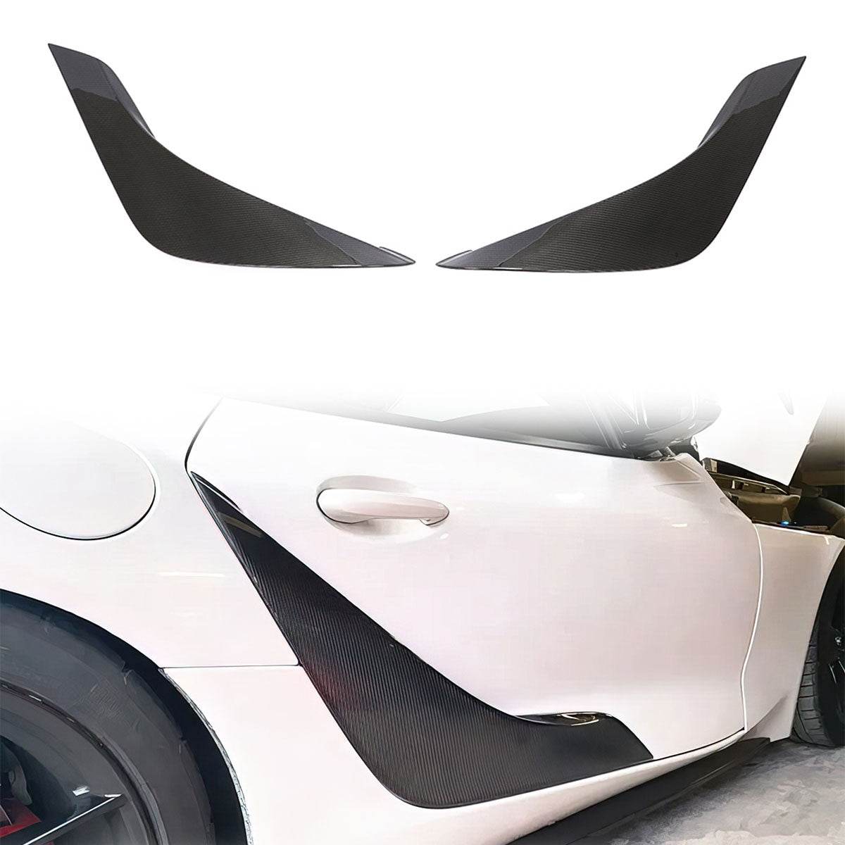 2020-2025 Toyota GR Supra A90 Side Fender Vents Gloss Dry Carbon Fiber