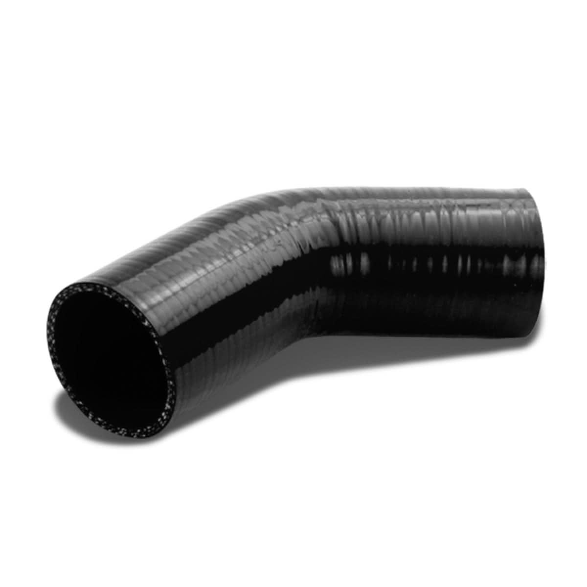 2.50" 45 Degree 3-Ply Silicone Hose - Black