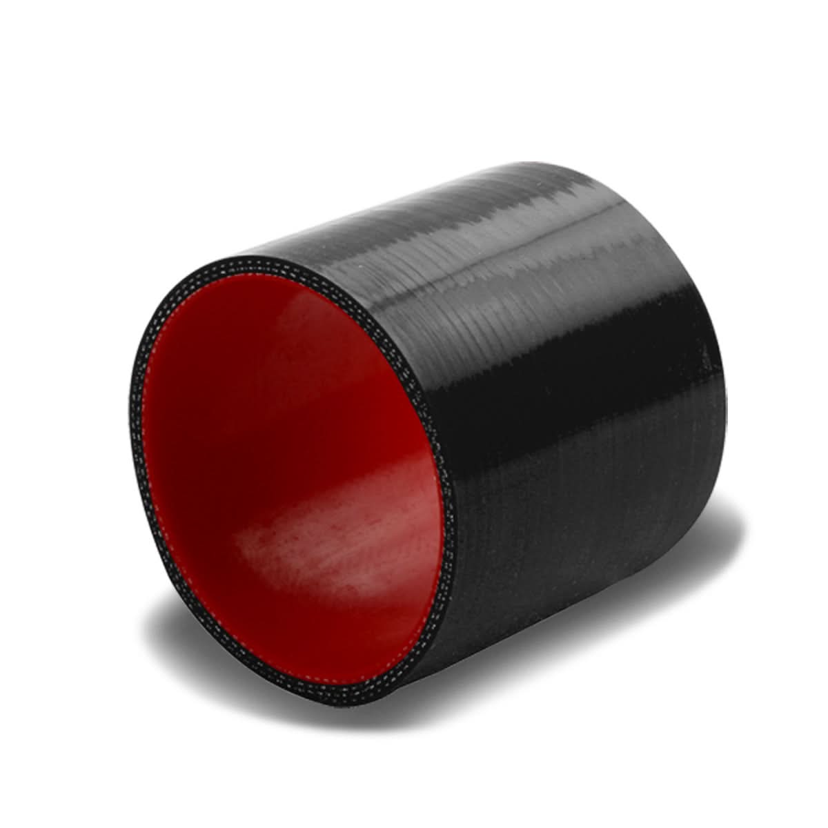 2.50" 3-Ply Silicone Hose Straight - Black/Red