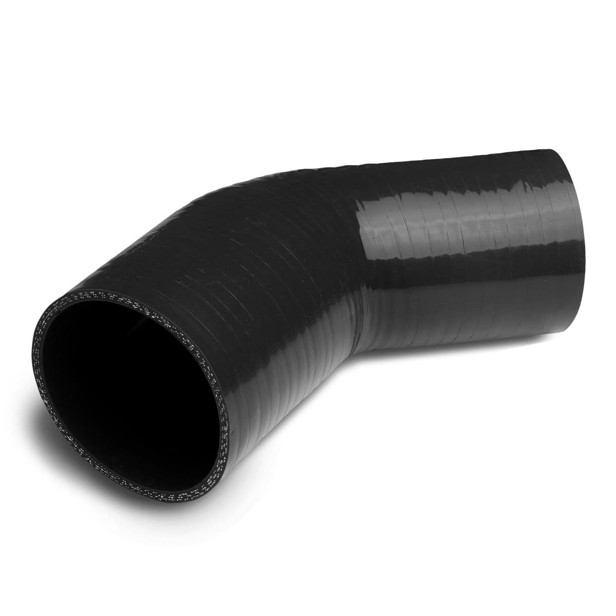 2.75" to 3" 45 Degree Silicone Reducer Hose - 3-Ply Black