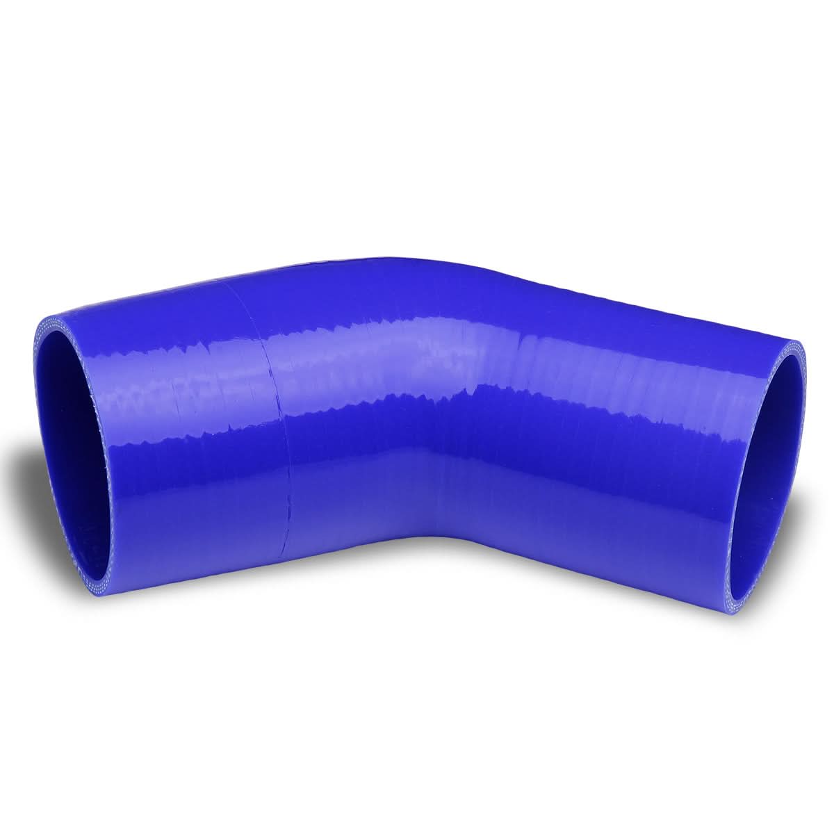2.75" to 3.00" 45 Degree Reducer Silicone Hose 3-Ply Blue