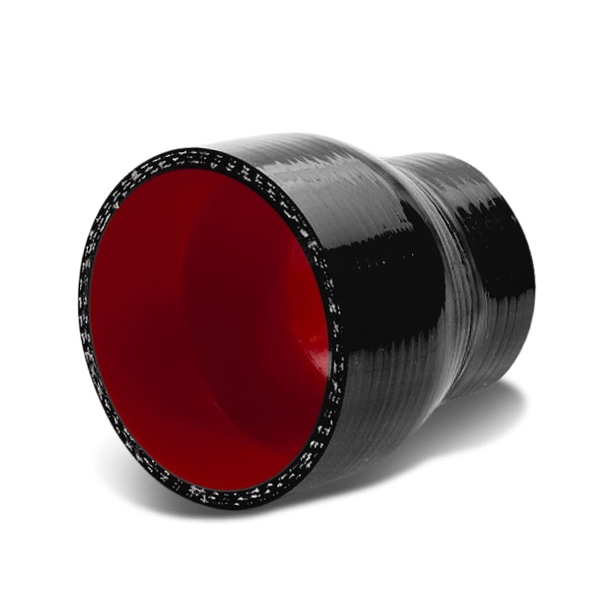 3.00" to 4.00" Silicone Reducer Hose 3-Ply Black/Red