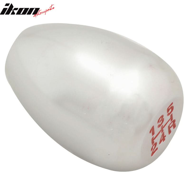 Silver M8X1.25MM Manual T-R Gear Shift Shifter Knob Engraved 5 Speed