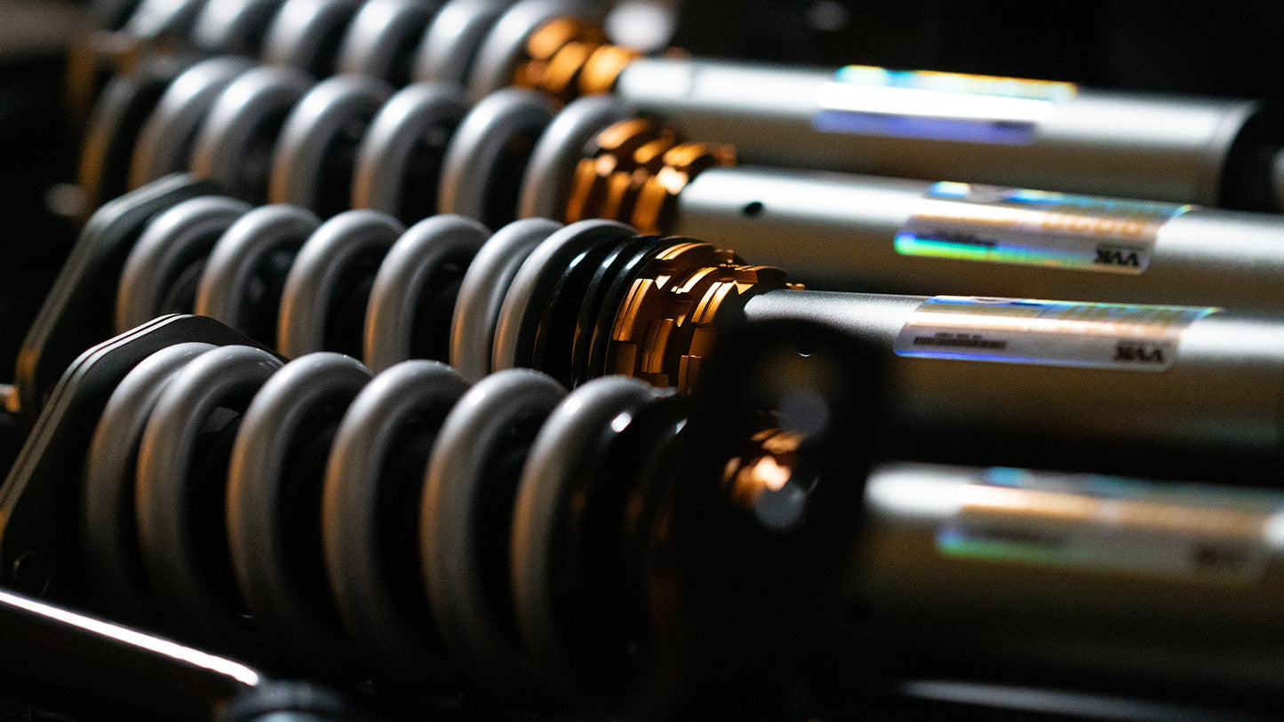 Mercedes R230 32-Way Adjustable coilover conversion kit with optional sway bars and power steering (SL 280, SL 350, SL 500, SL 55, SL 550, SL 63, SL 600, SL 65)