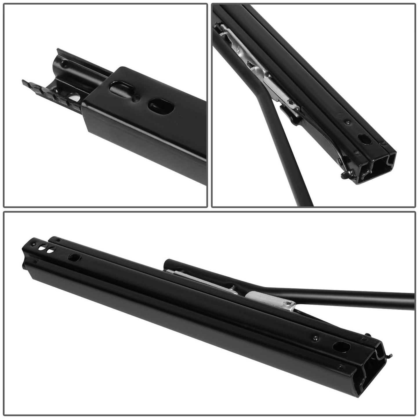 Universal Racing Seat Sliders - Mild Steel Powdercoated Black