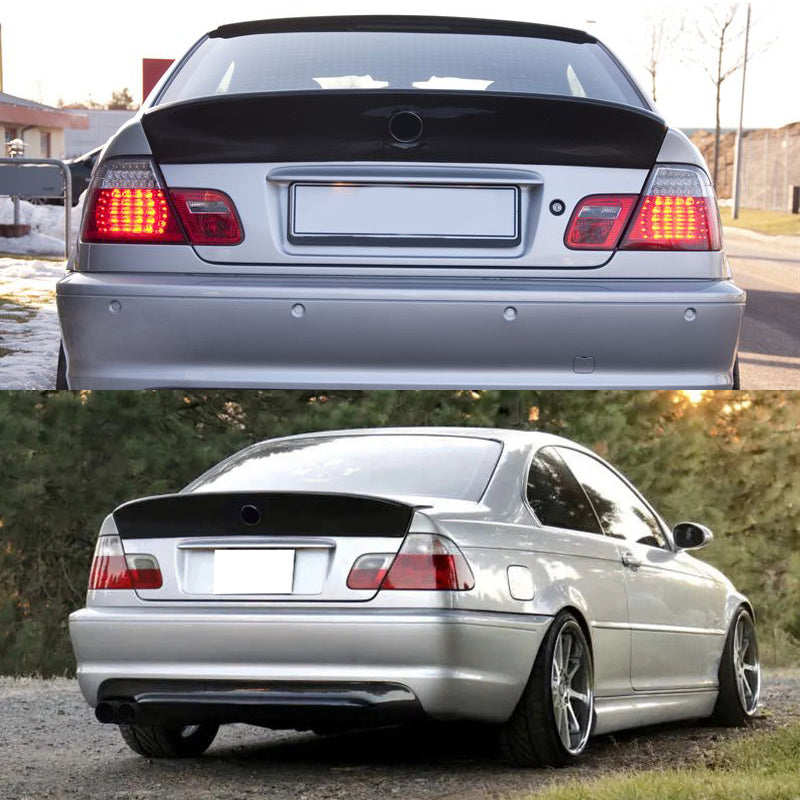 1999-2006 BMW E46 3-Series Coupe 2DR CSL Style Black Trunk Spoiler PU