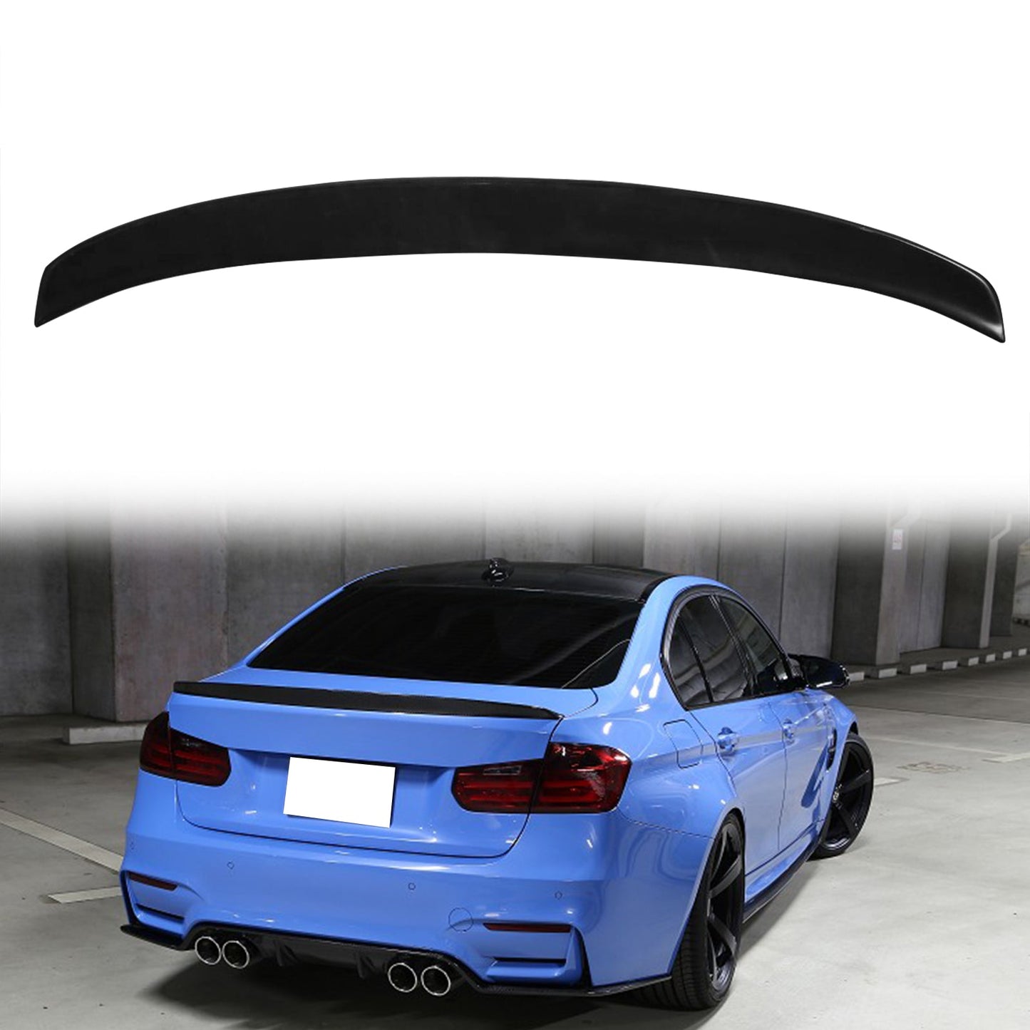 2012-2018 BMW F30 3 Series F80 M3 3D Style Black Trunk Spoiler kit
