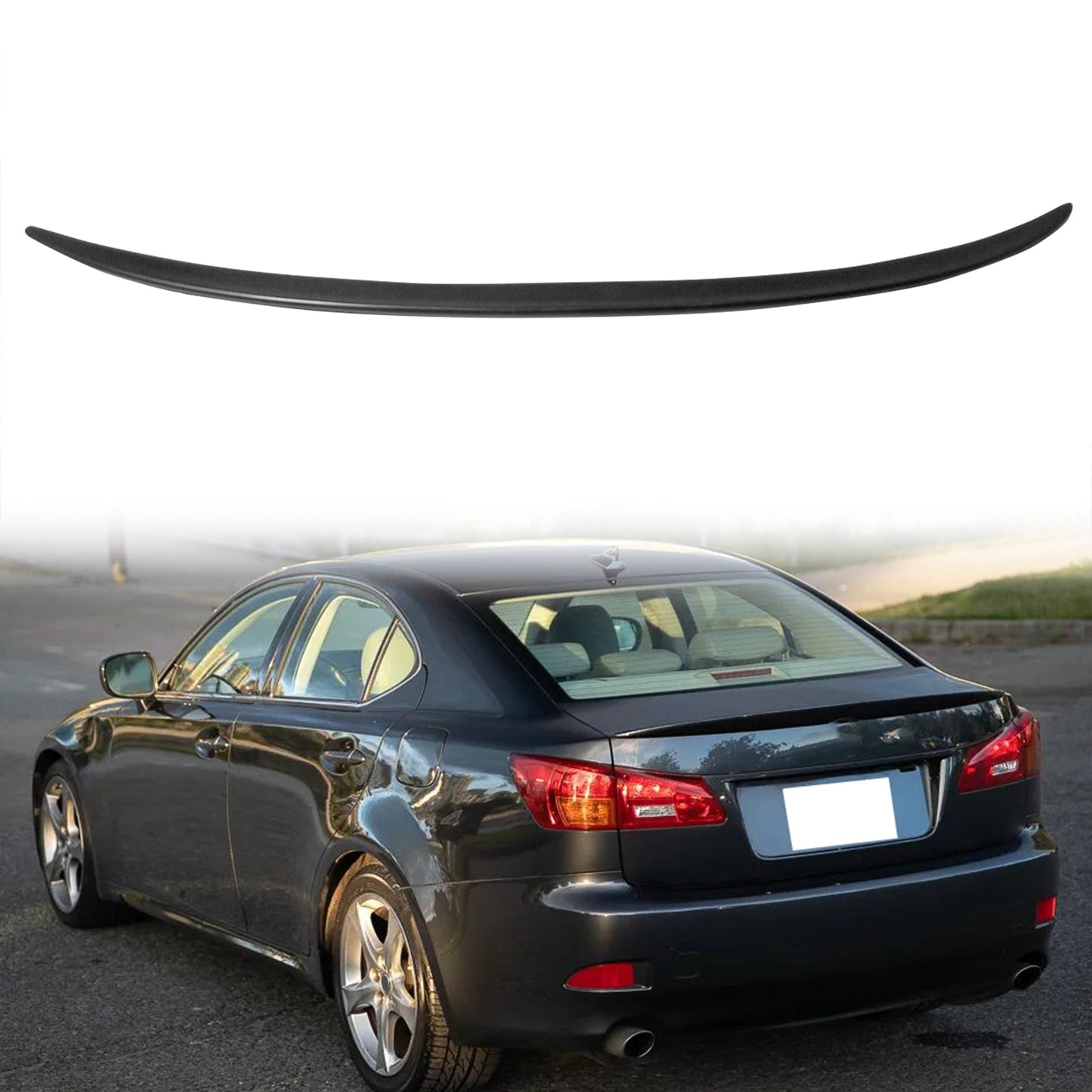 2006-2013 Lexus IS250 IS350 Sedan SP Style Black Trunk Spoiler Wing PU