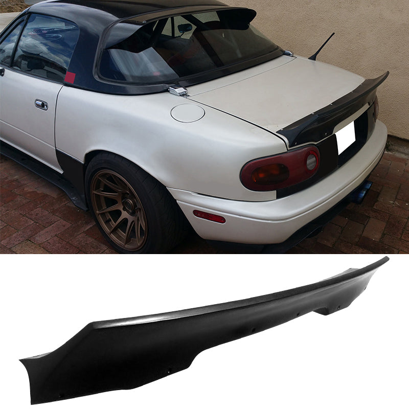 1990-1997 Mazda Miata RB Rocket Style Add-on Black Trunk Spoiler PU