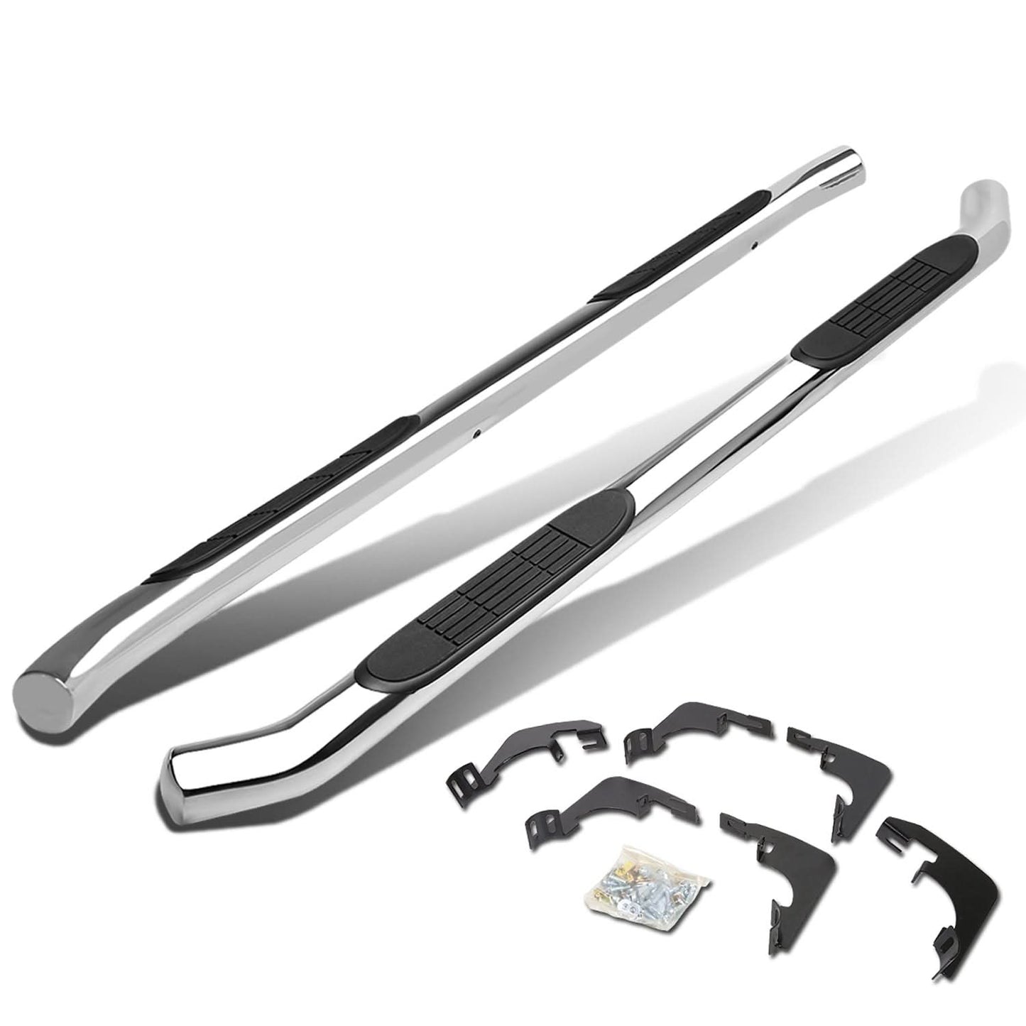 2015-2024 Chevrolet Colorado GMC Canyon 3" Round Nerf Bars - Silver