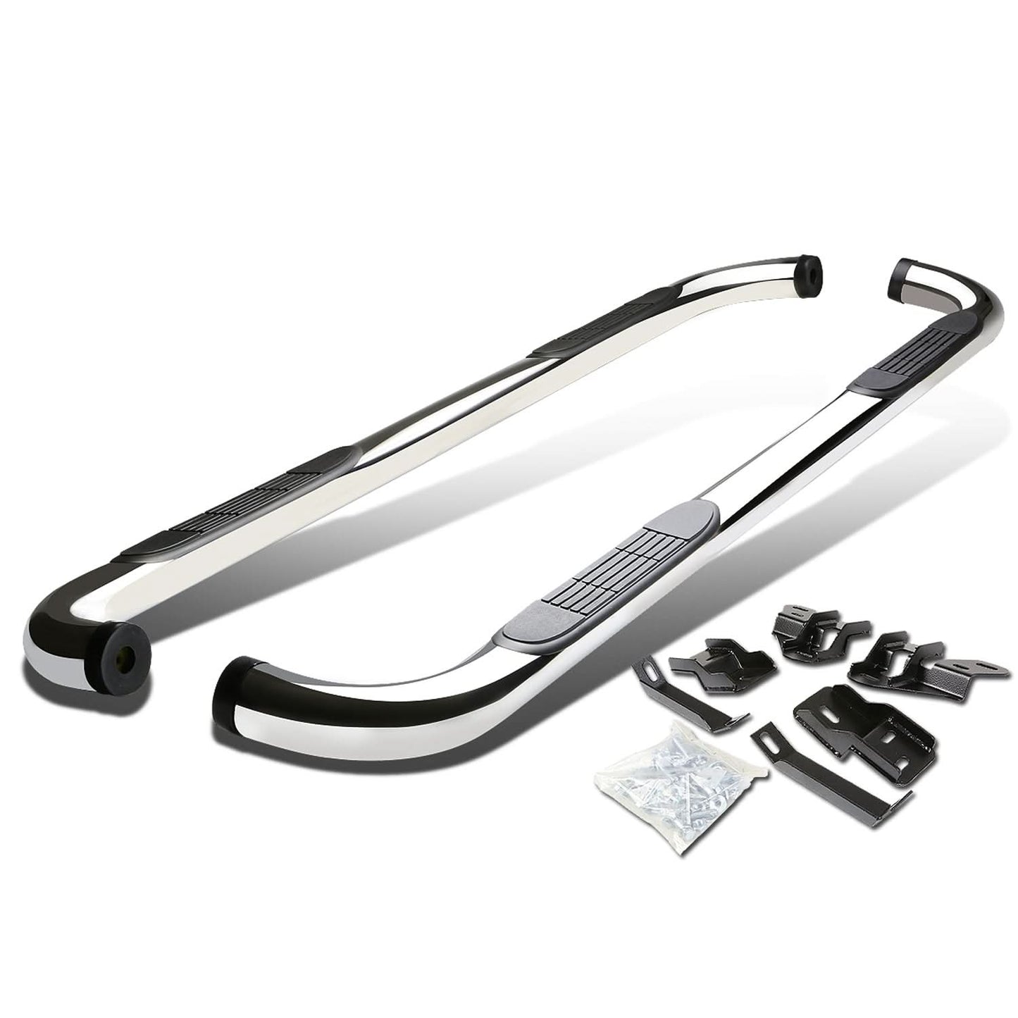 09-15 Dodge RAM 1500 2500 3500 Crew Cab 3" Round Nerf Bars Silver