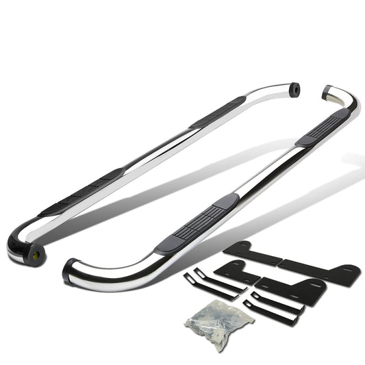 02-08 Dodge Ram 1500/2500/3500 Quad Cab 3" Round Nerf Bars Silver