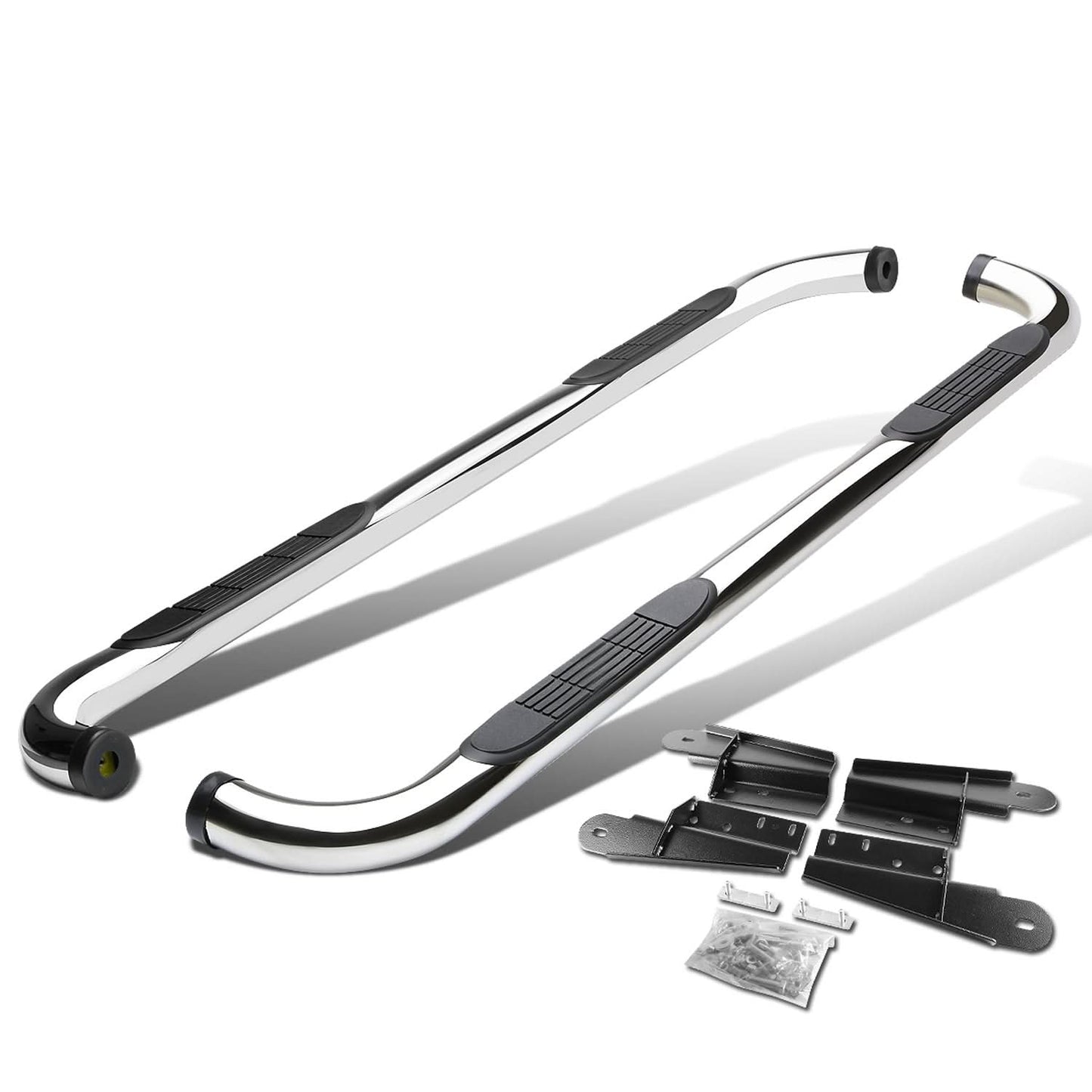 2004-2008 Ford F-150 Extended Cab 3" Round Nerf Bars - Silver