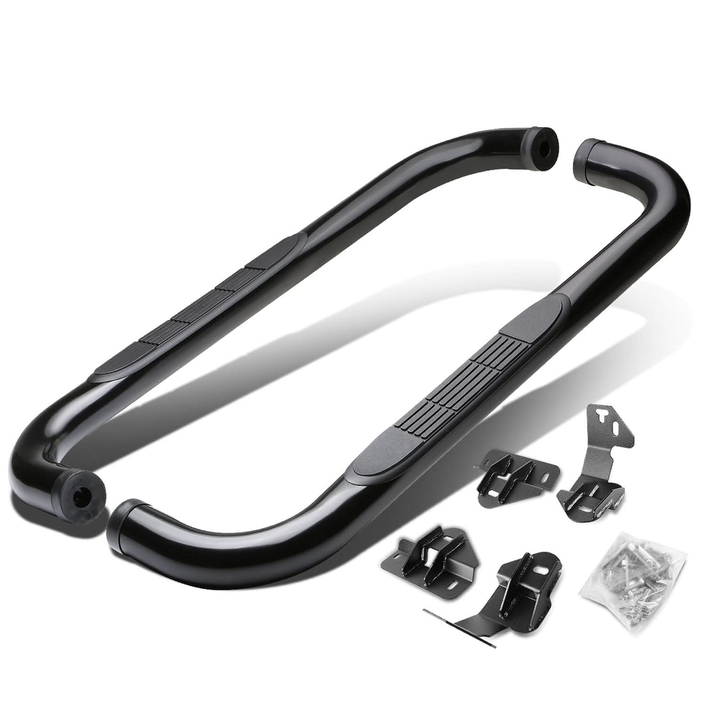 2009-2014 Ford F-150 Regular Cab 3" Round Nerf Bars - Black