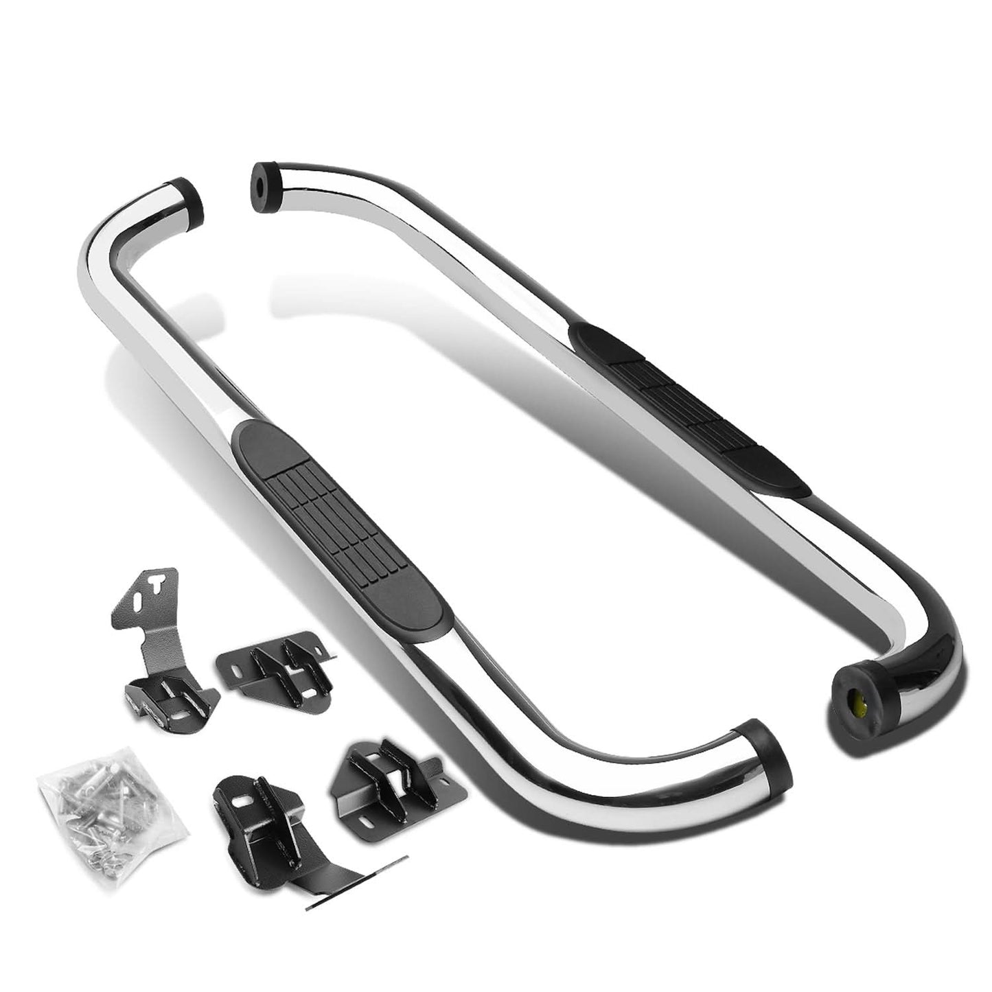 2009-2014 Ford F-150 Regular Cab 3" Round Nerf Bars - Silver