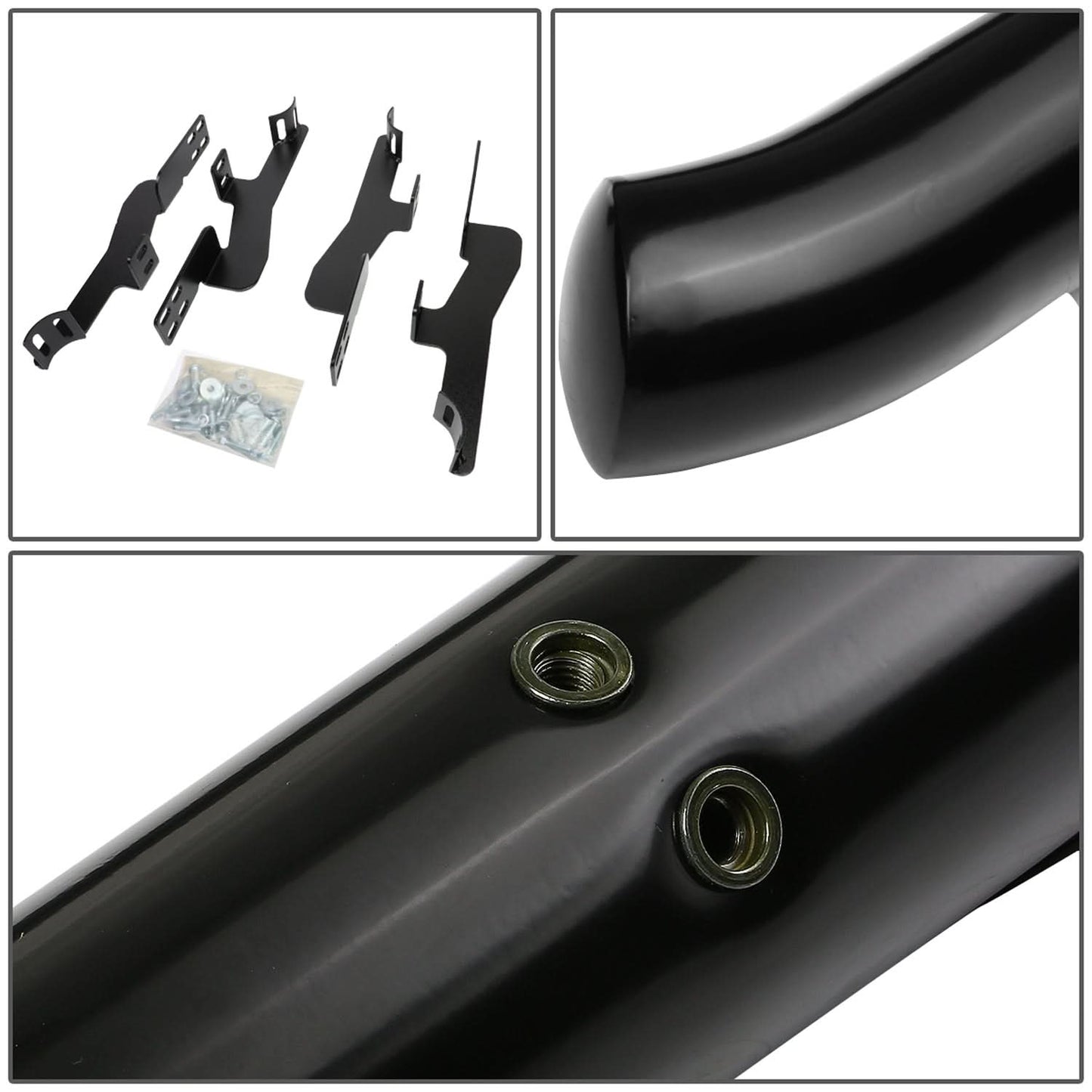 01-06 Acura MDX / 03-08 Honda Pilot 3" Round Nerf Bar Step Bar Black