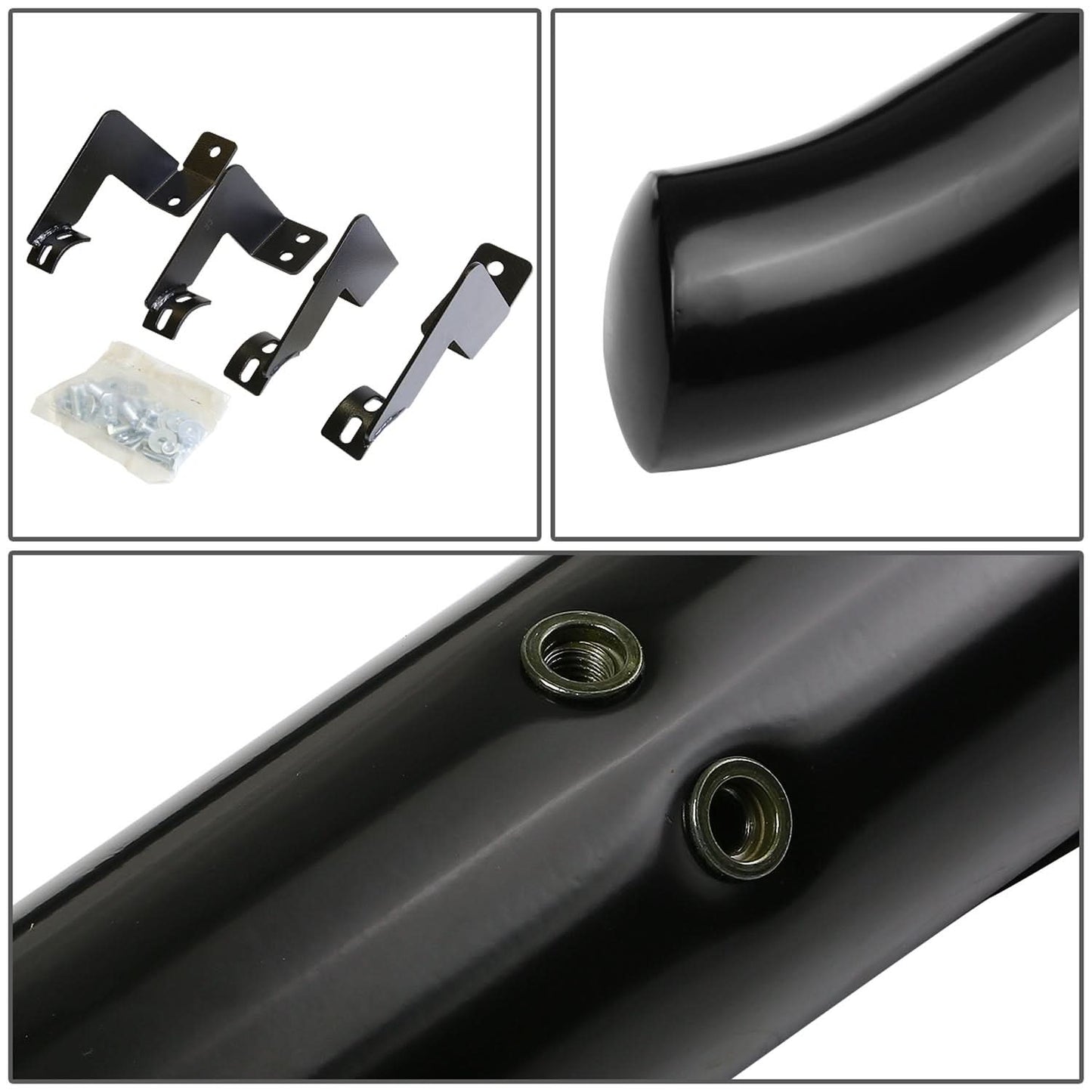 2005-2016 Toyota Tacoma Extended Cab 3" Round Nerf Bars - Black