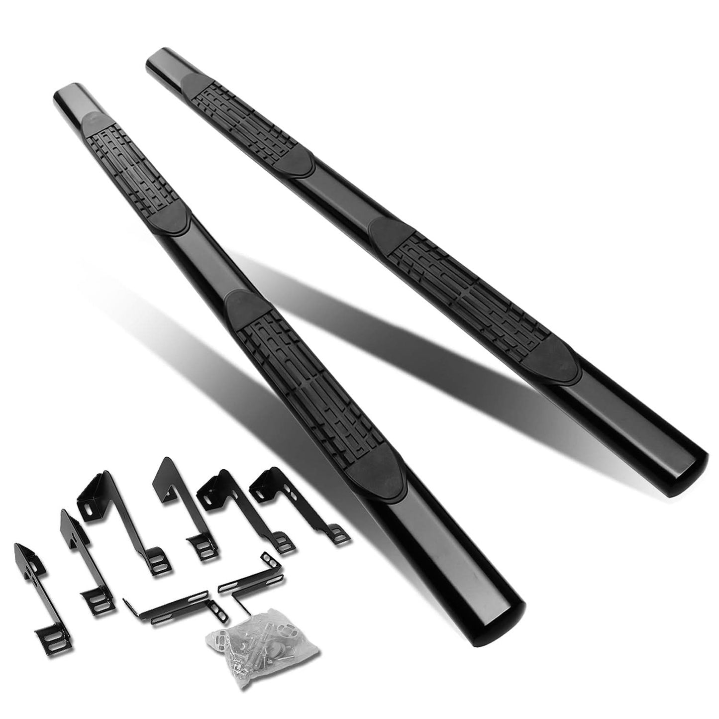 99-14 Chevrolet Silverado GMC Sierra 4" Oval Nerf Bars - Black