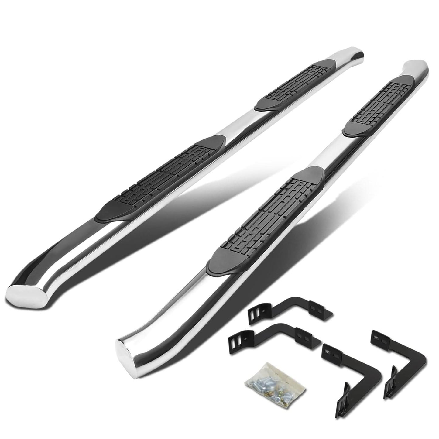 05-16 Nissan Frontier 4" Oval Nerf Bars - Silver