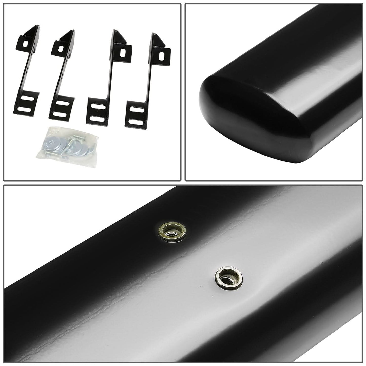 99-16 Chevy Silverado GMC Sierra 5" Oval Nerf Bars Regular Cab Black
