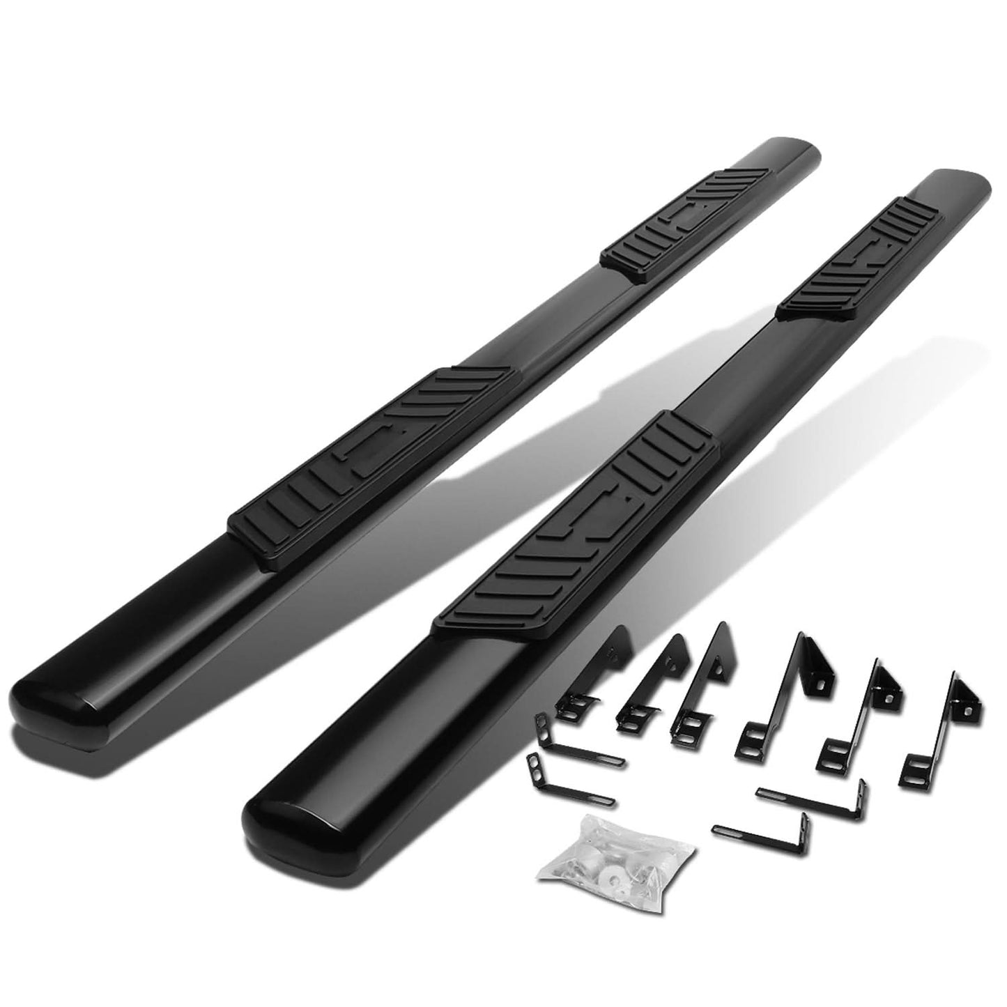 99-14 Chevrolet Silverado GMC Sierra 5" Oval Nerf Bars Black