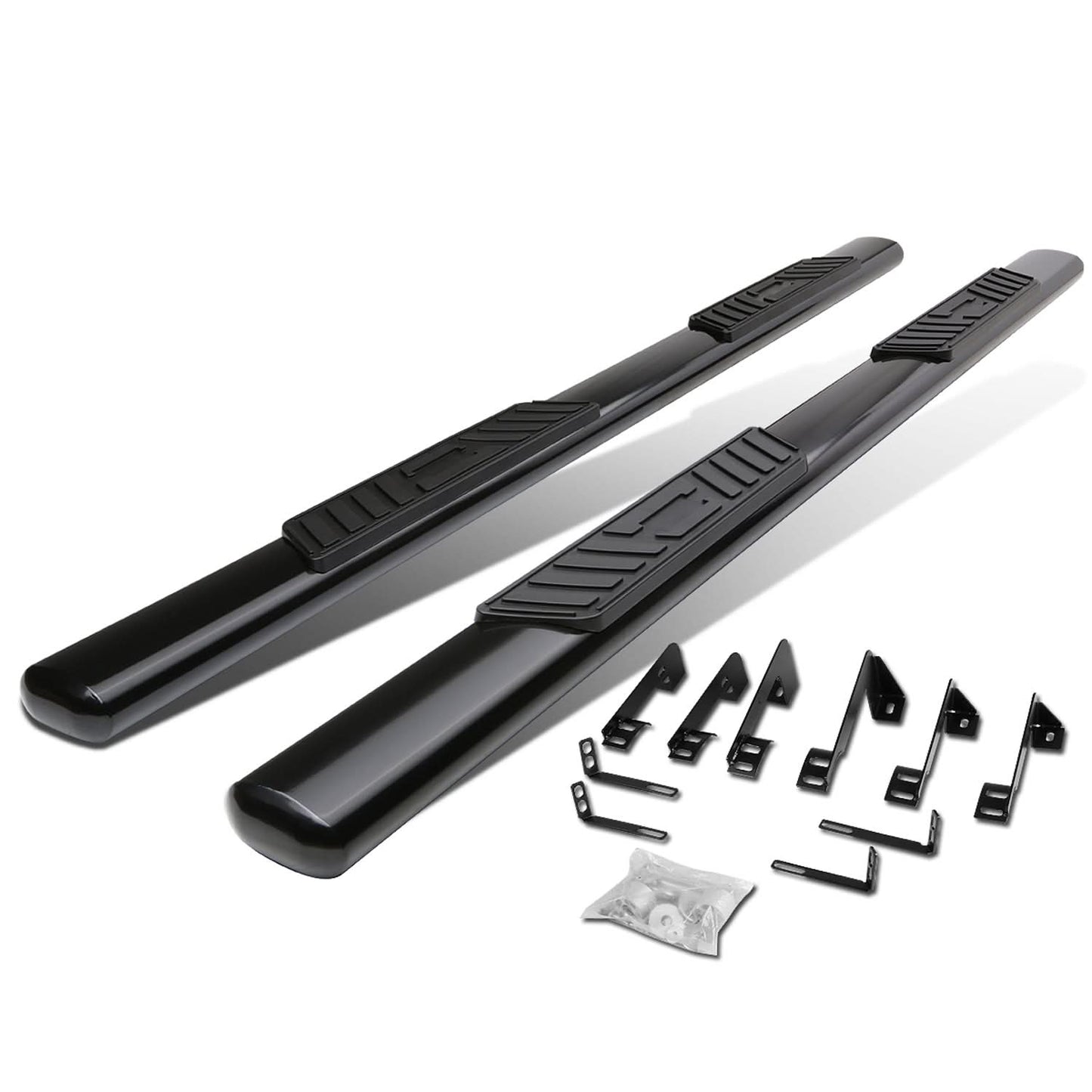 99-14 Chevrolet Silverado GMC Sierra 5" Oval Nerf Bars Black