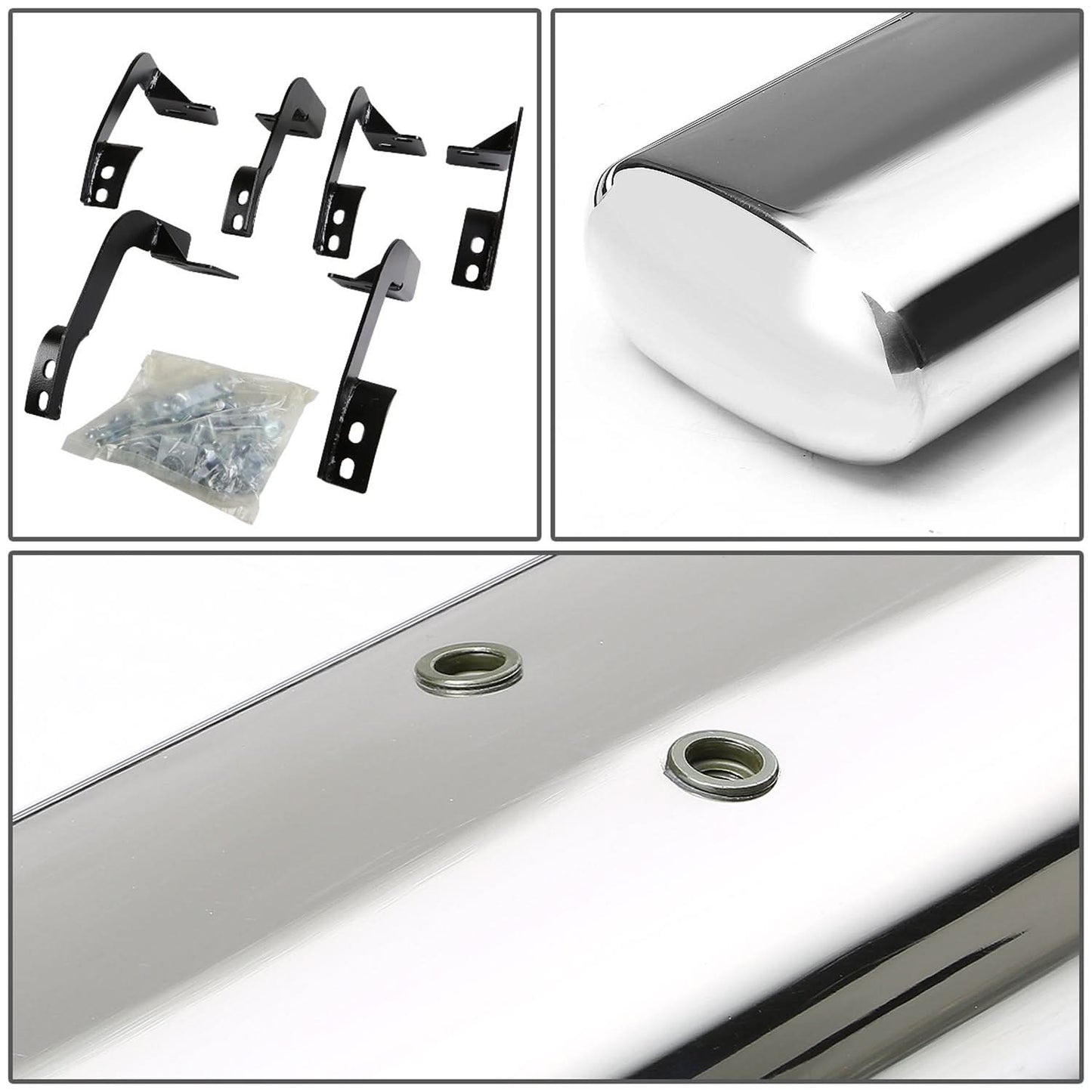2009-2016 Dodge Ram 1500 2500 3500 5" Oval Nerf Bar Step Bar Silver