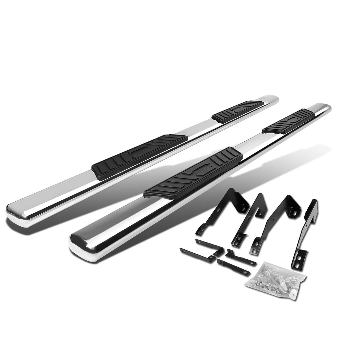 02-09 Dodge Ram 1500/2500/3500 5" Oval Silver Nerf Bars - Quad Cab