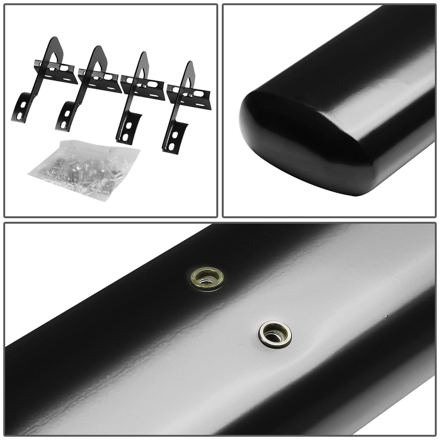 2004-2008 Ford F-150 SuperCab 5" Oval Black Nerf Bars