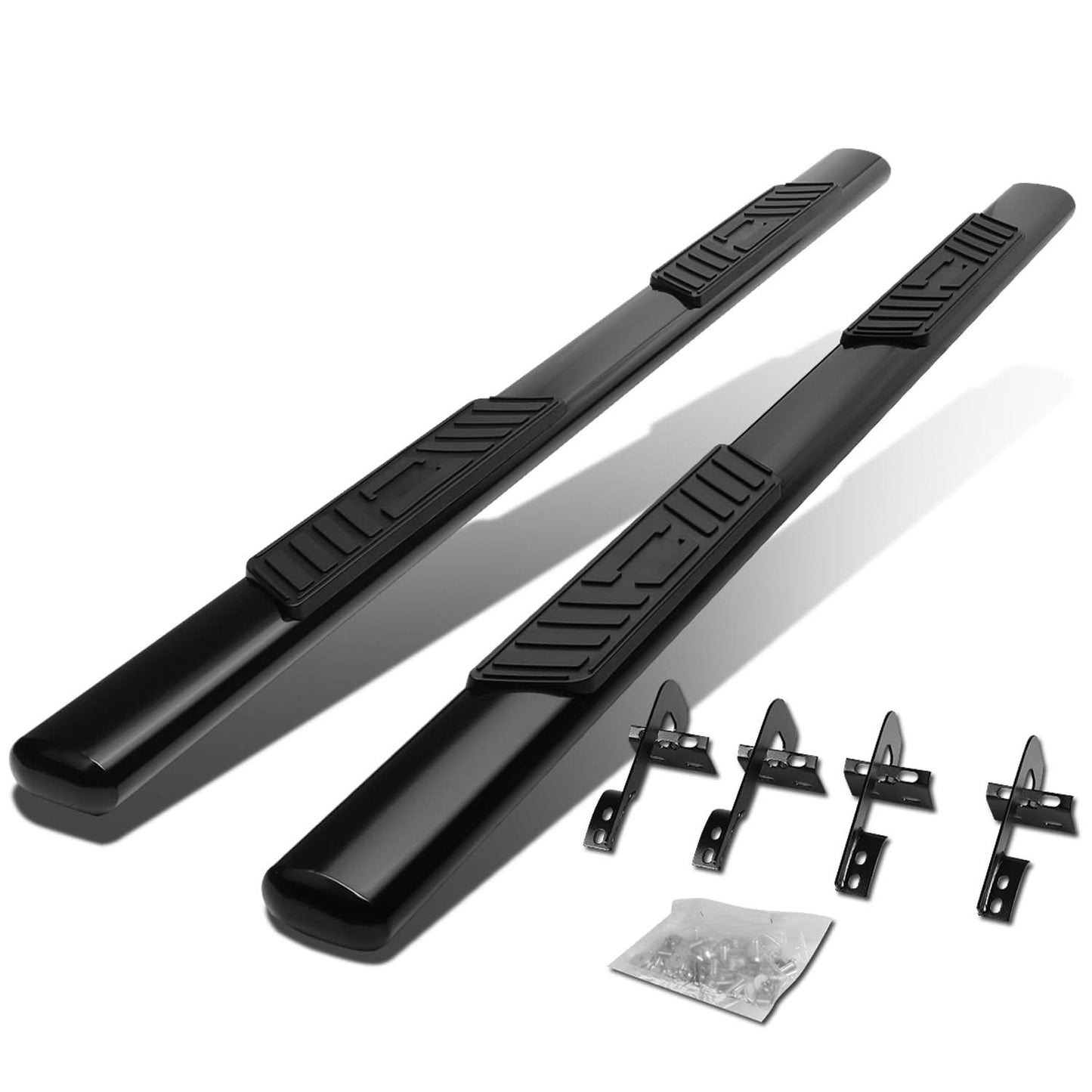 09-14 Ford F-150 SuperCab 5" Oval Nerf Bar Step Bar Black