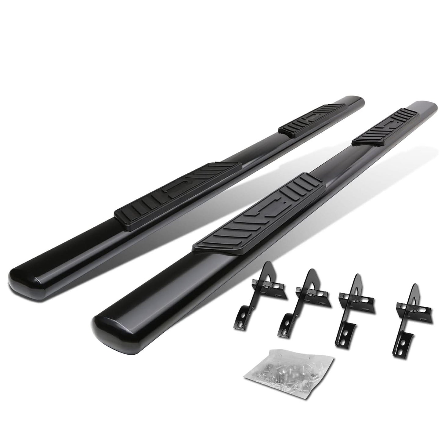 09-14 Ford F-150 SuperCab 5" Oval Nerf Bar Step Bar Black