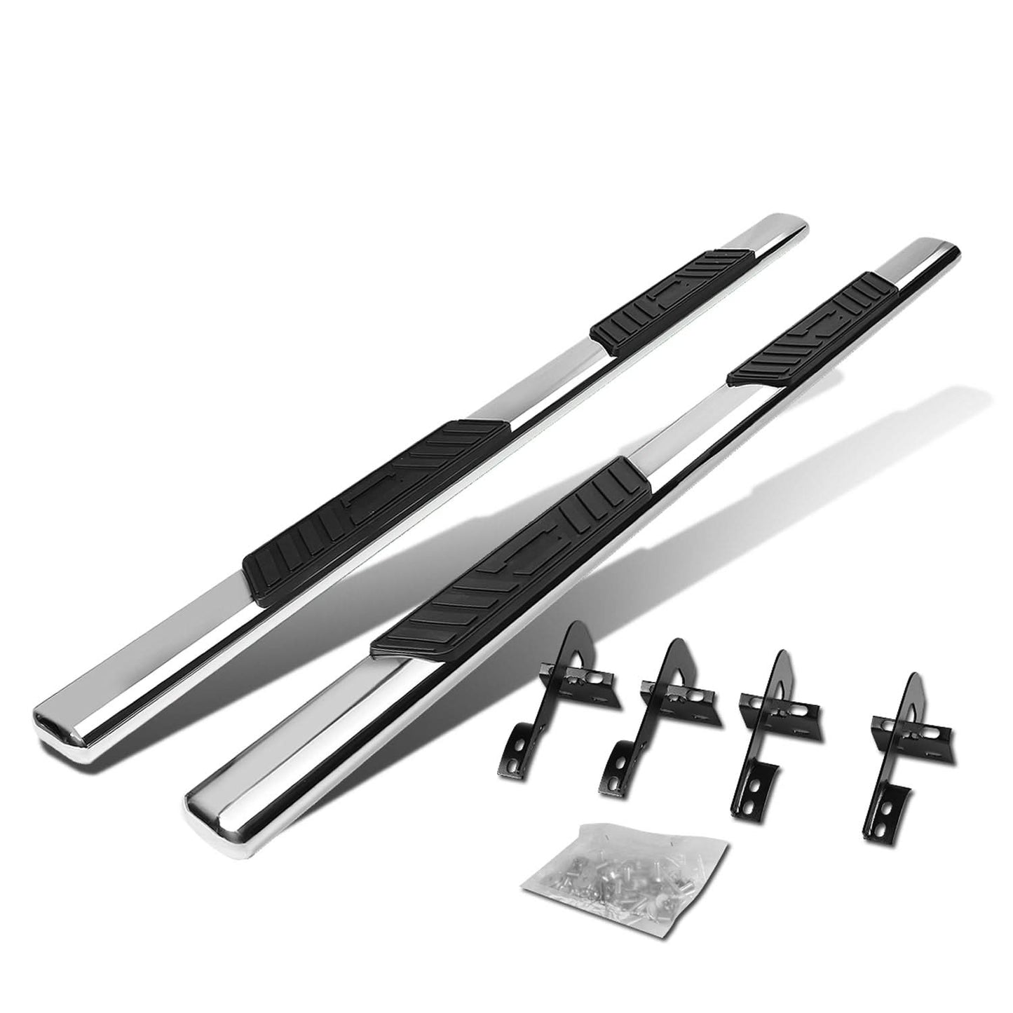 09-14 Ford F-150 Super Cab 5" Oval Straight Nerf Bar Silver