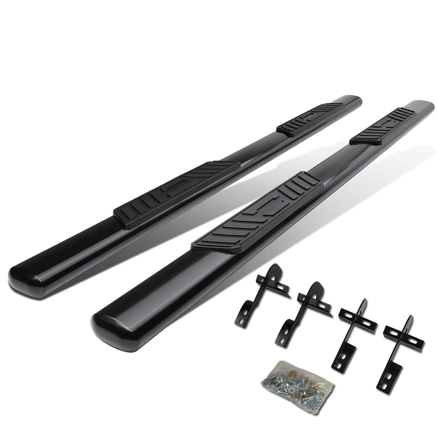 04-08 Ford F-150 / 06-08 Lincoln Mark LT 5" Oval Nerf Step Bars Black