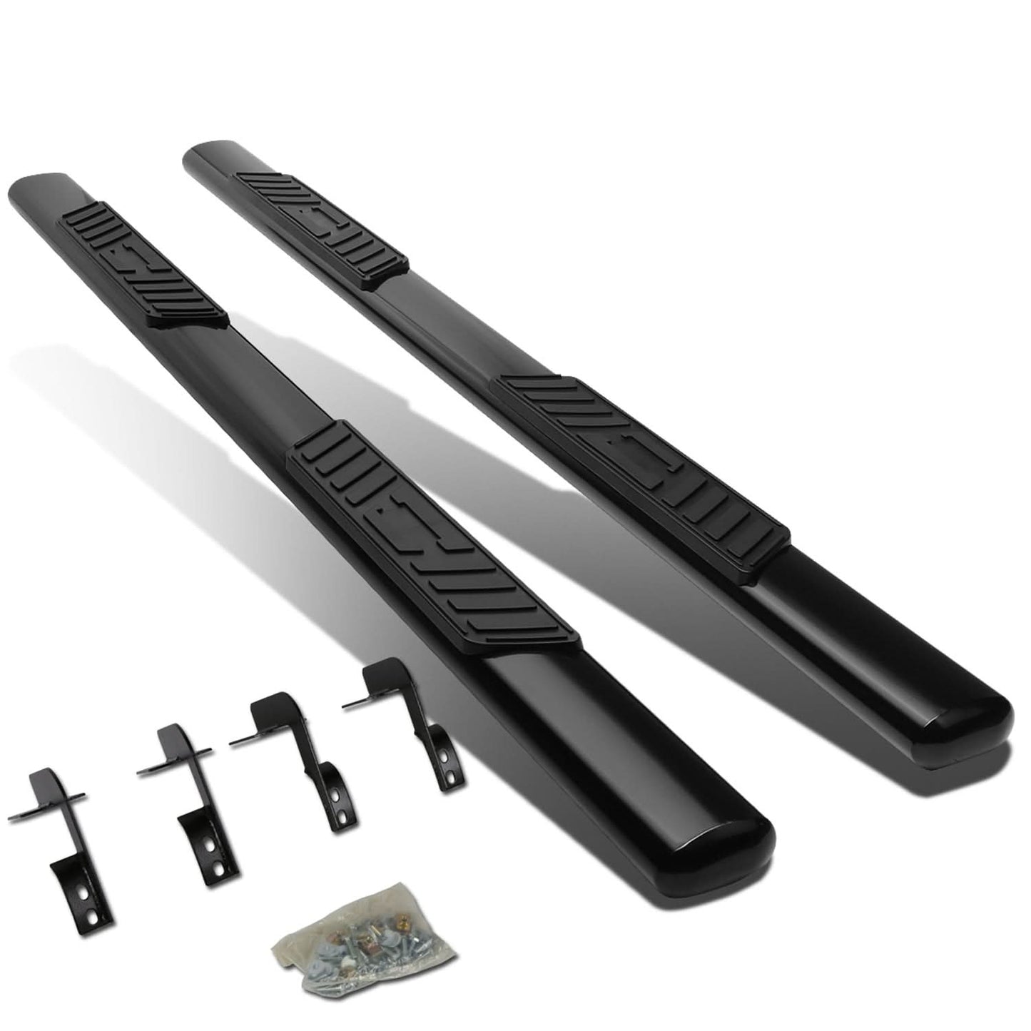 99-16 Ford F-250 F-350 F-450 F-550 5" Oval Nerf Bars Super Cab Black
