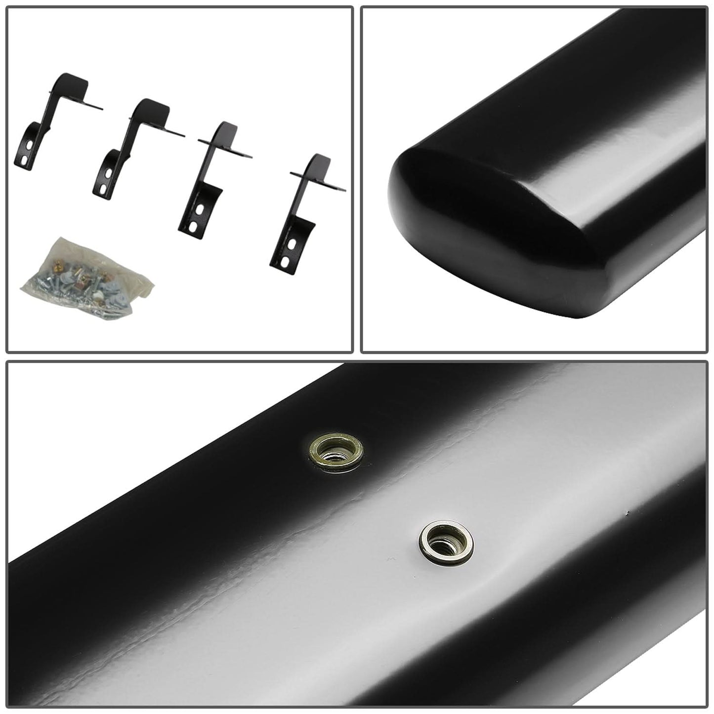 99-16 Ford F-250 F-350 F-450 F-550 5" Oval Nerf Bars Super Cab Black