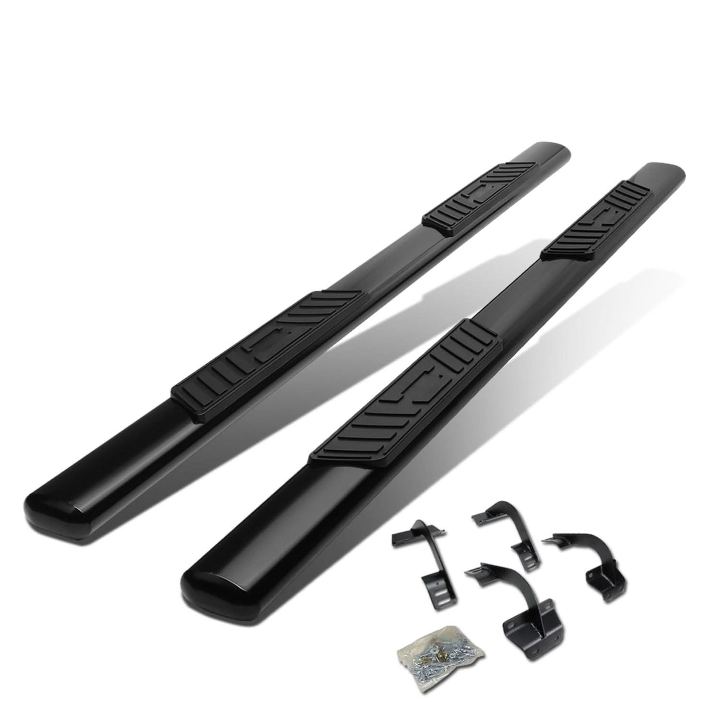 15-18 Ford F-150 SuperCab 5 Inch Oval Straight Nerf Step Bars