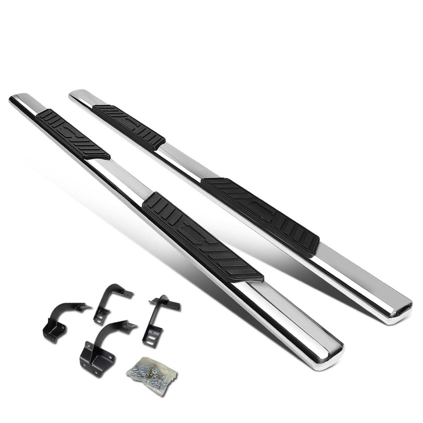 15-18 Ford F-150 Super Cab 5" Oval Nerf Bars - Silver