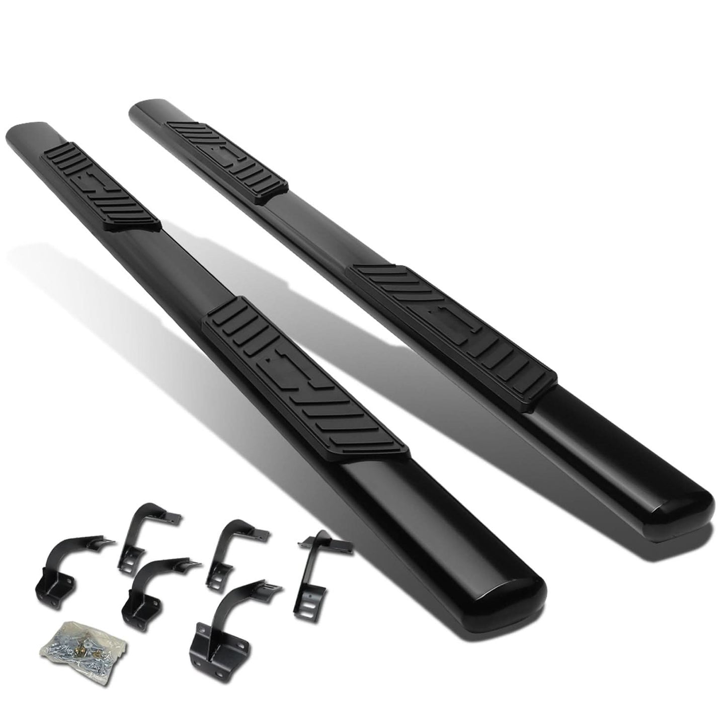 2015-2018 Ford F-150 SuperCrew 5" Oval Nerf Bars Black