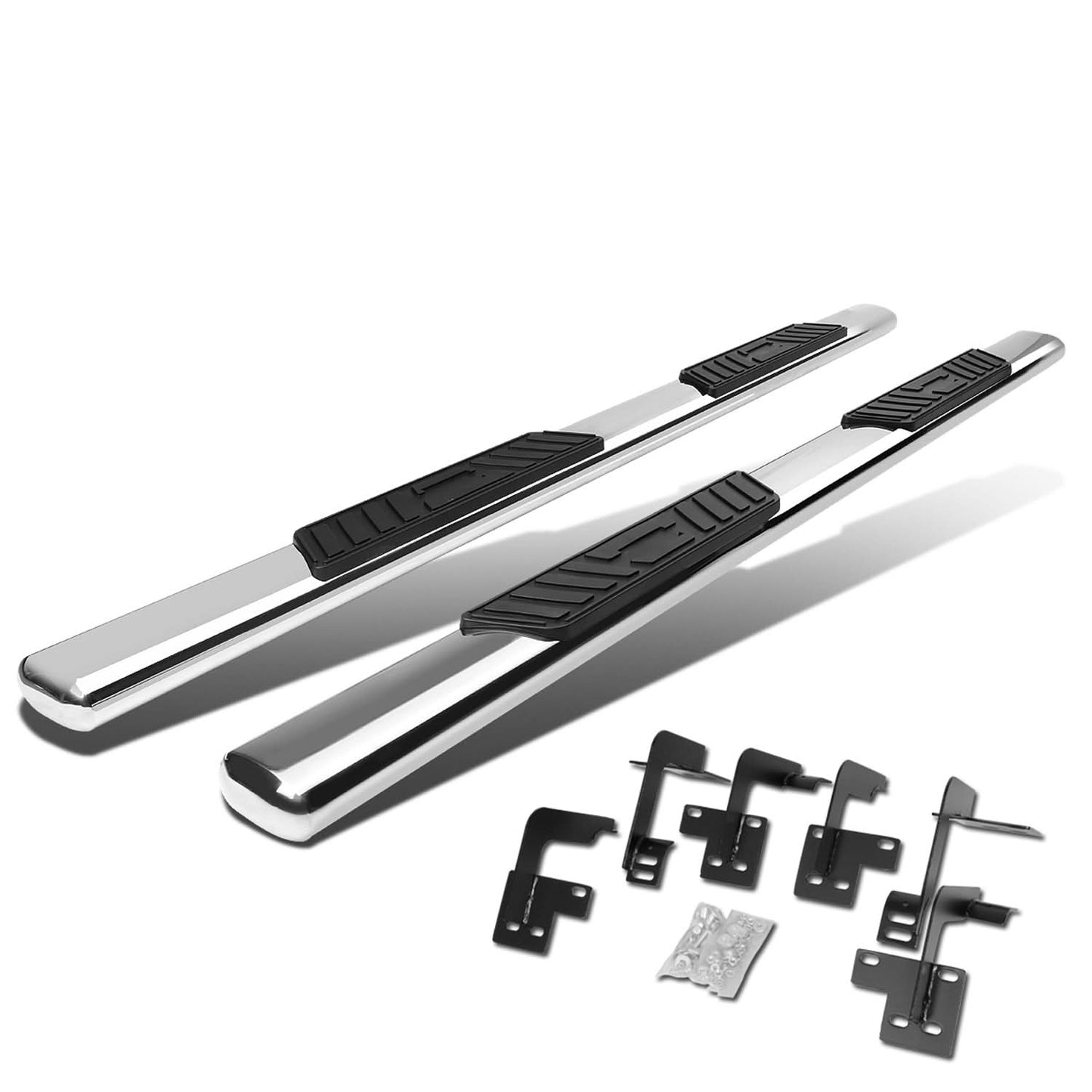 2019-2020 Dodge Ram 1500 Quad Cab 5" Oval Nerf Bars Silver