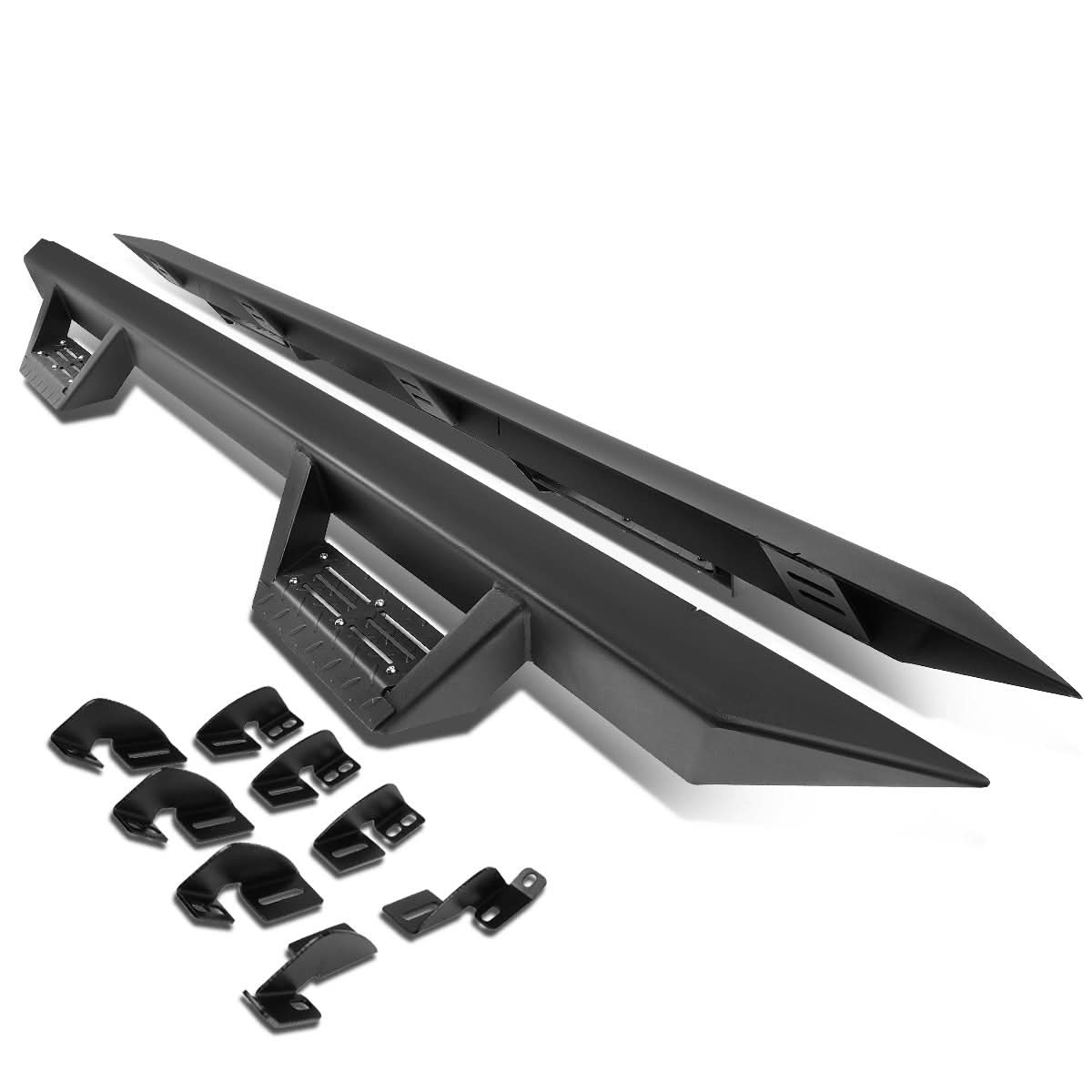 2007-2016 Toyota Tundra Extended Cab Step Down Running Boards Black