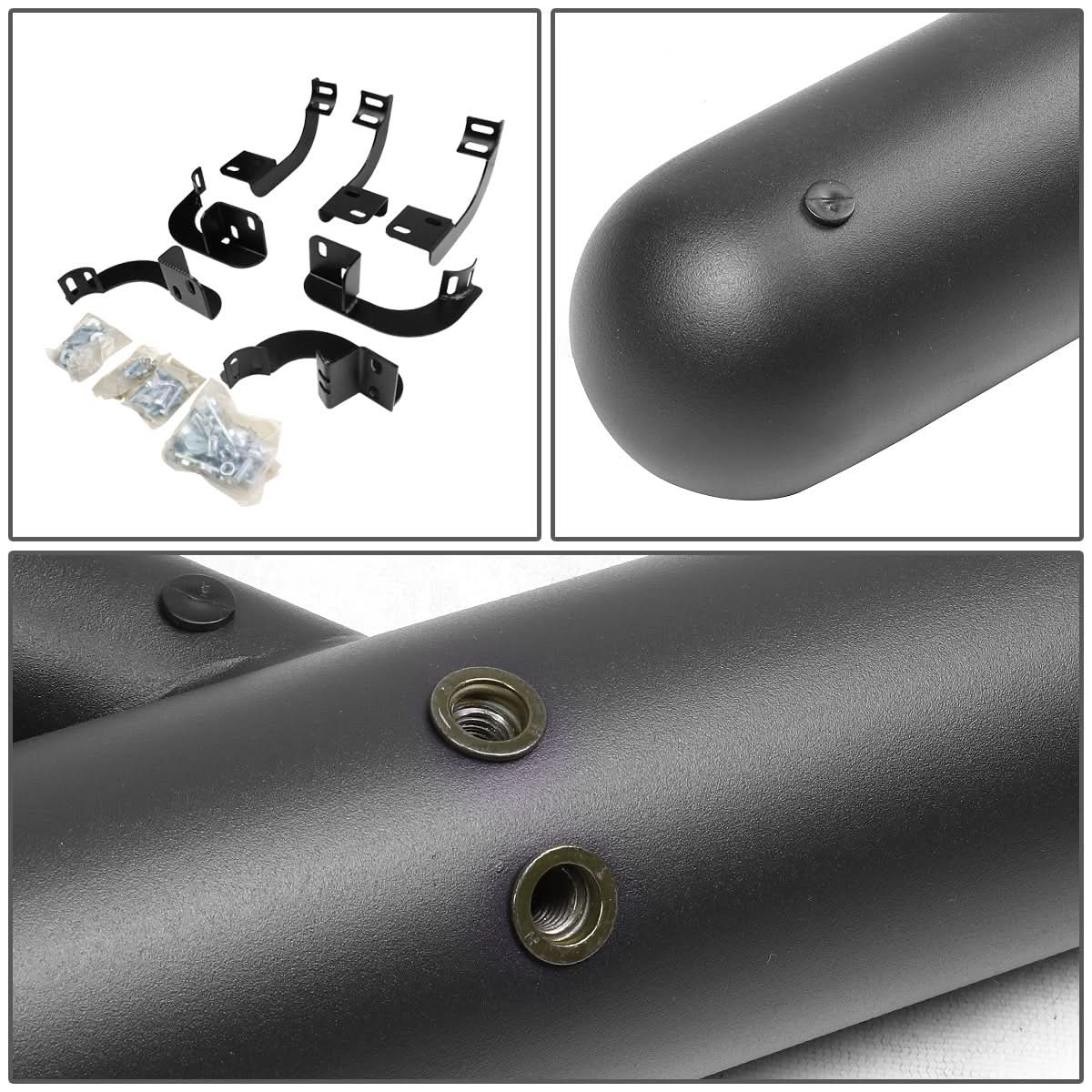 09-20 Dodge Ram 3" Round Extended Nerf Bar Step Bar - Matte Black
