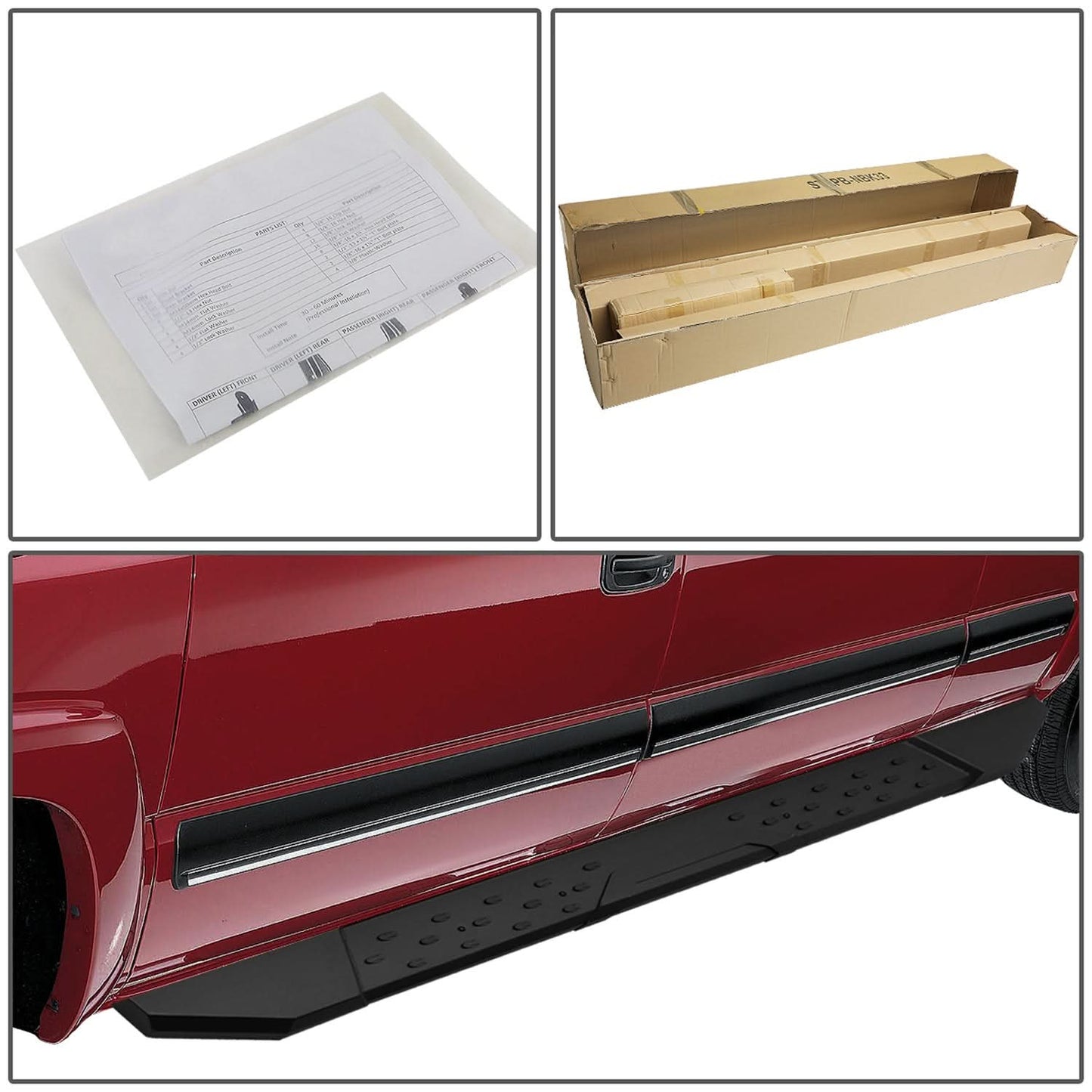 2019 RAM 1500 Crew Cab 5.5" Straight Nerf Bars with Brackets Black
