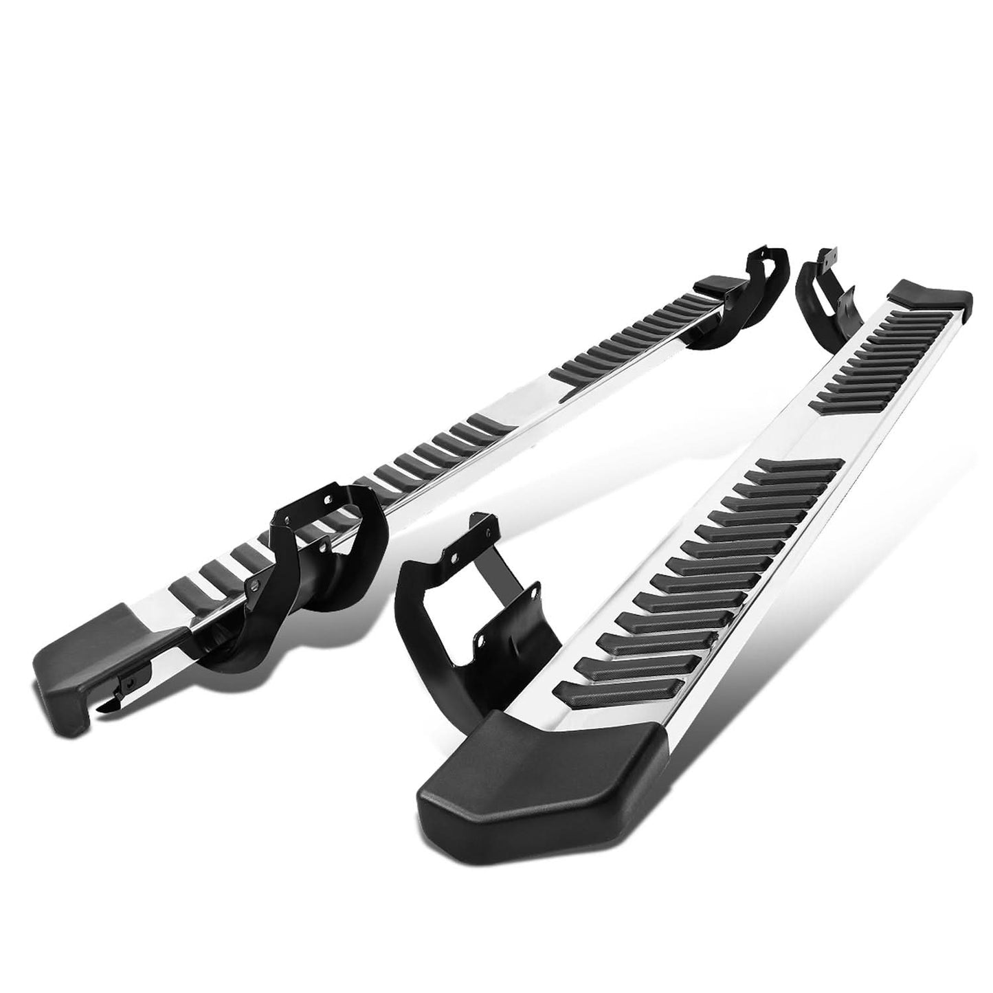 15-20 Ford F-150 / 17-20 F-250 F-350 6" Flat Board Nerf Step Bar Silver