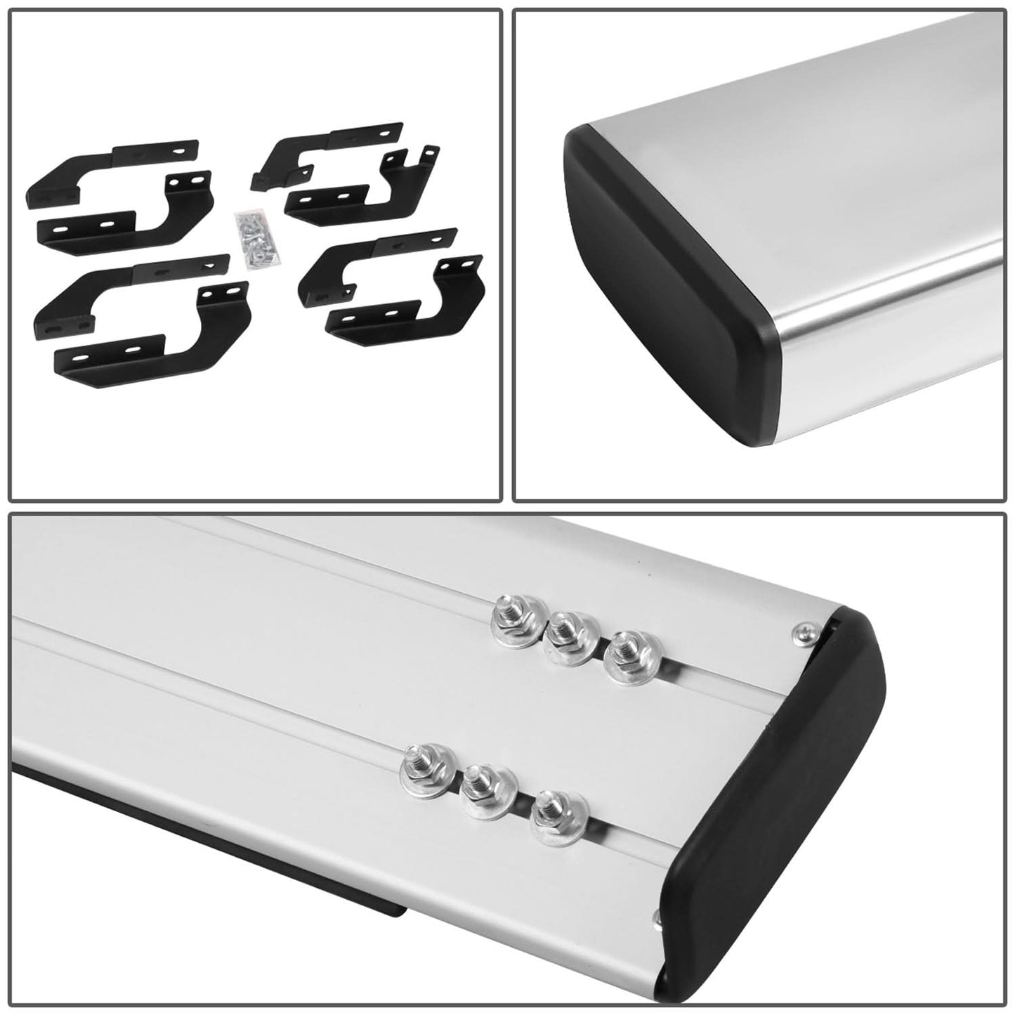 07-21 Toyota Tundra Crew Max 6 Inch Flat Board Nerf Bars Chrome/Black