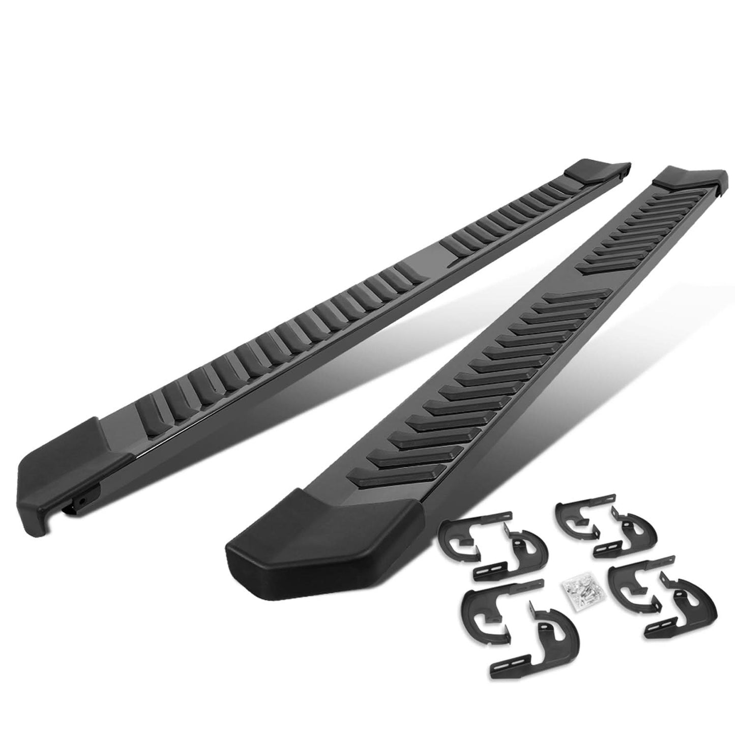 2004-2014 Ford F-150 Crew Cab 6.25" Nerf Bars - Black Aluminum