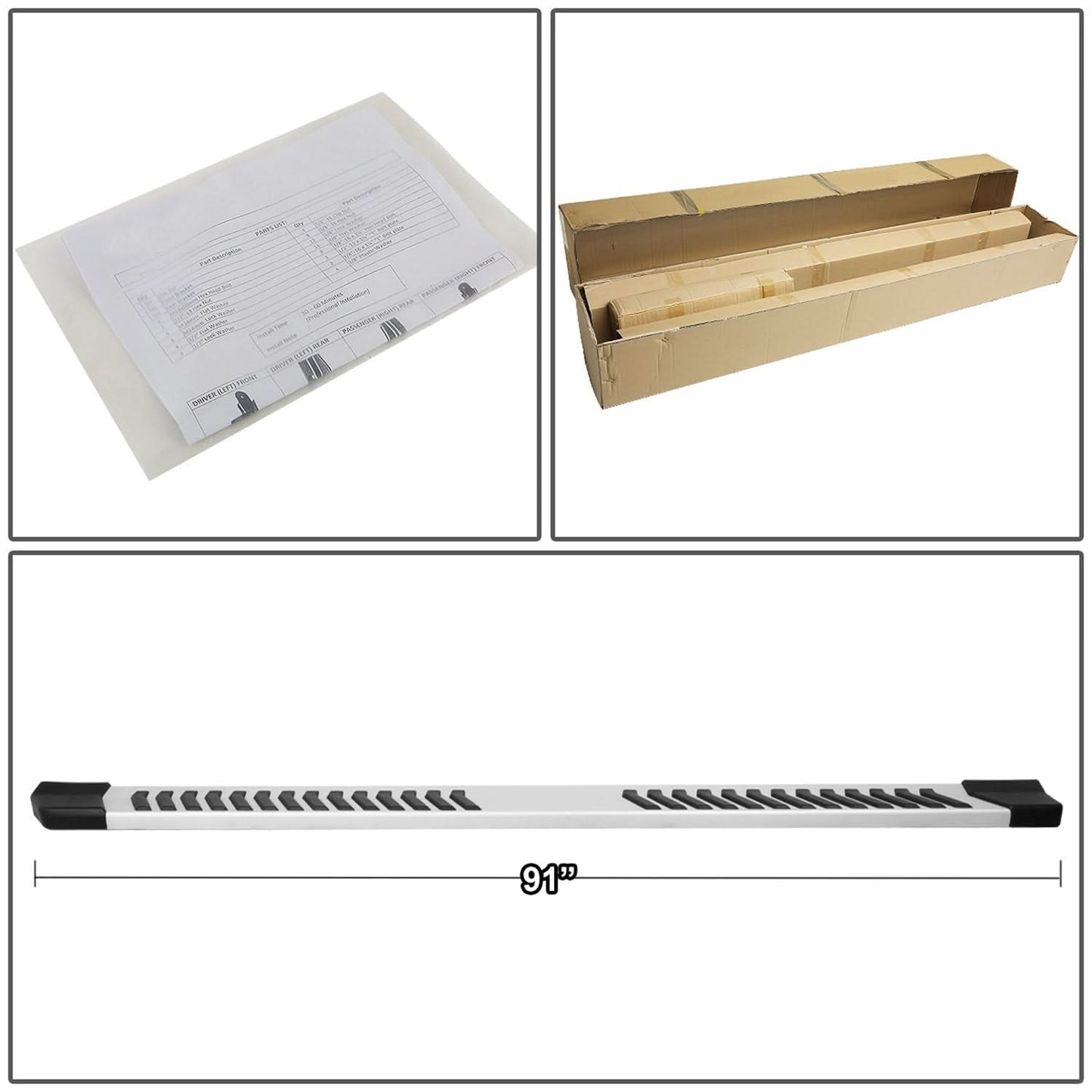 2004-2014 Ford F-150 Crew Cab 6.25" Nerf Bars - Aluminum